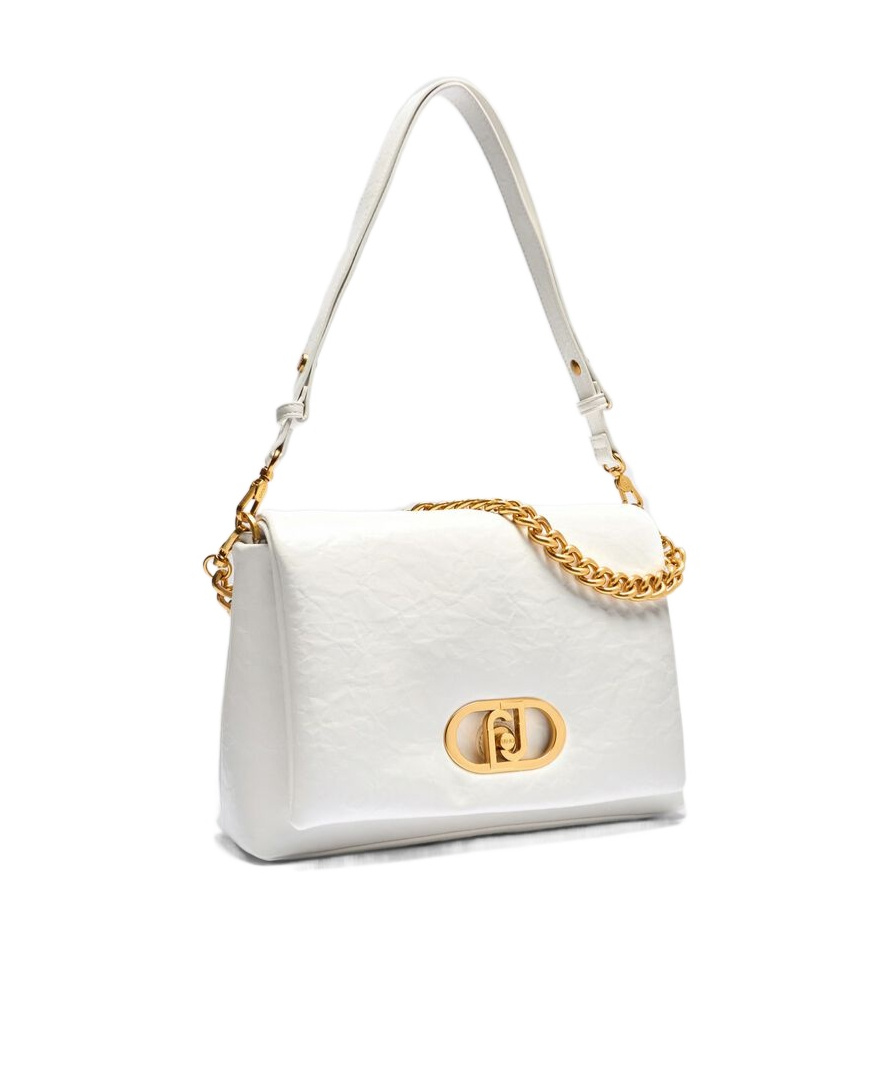 Liu •jo Lapuffy Flip Shoulder Bag In White
