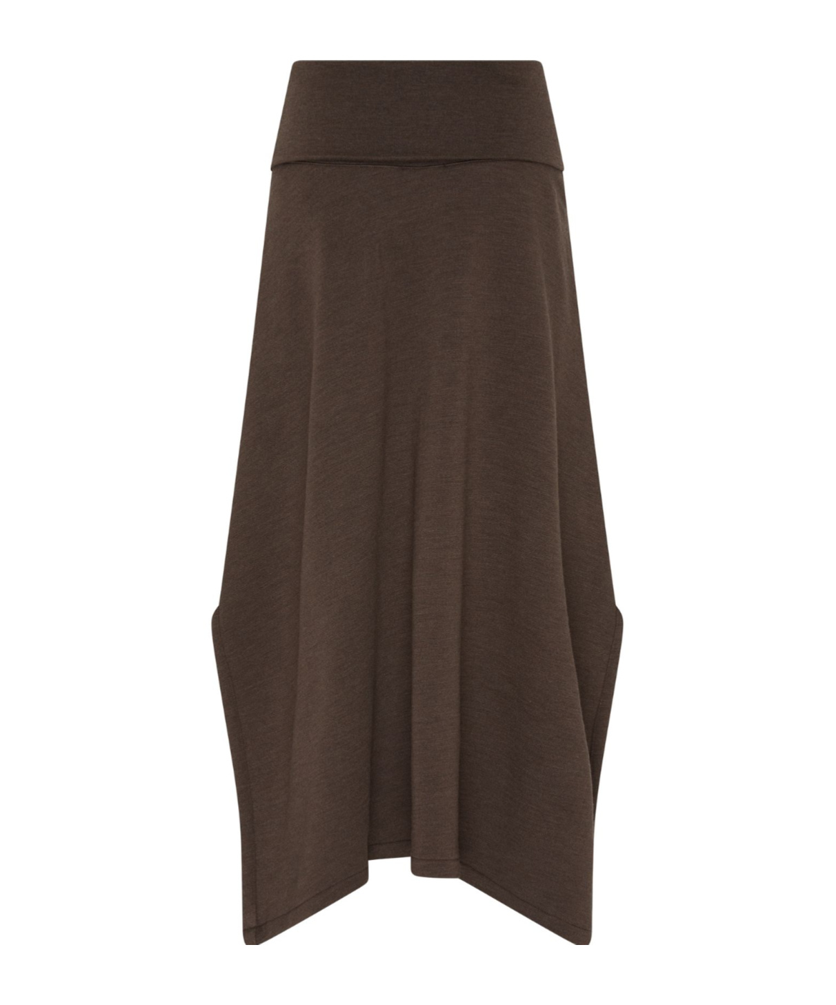 Lemaire Side-slit Waistband Skirt In Brown
