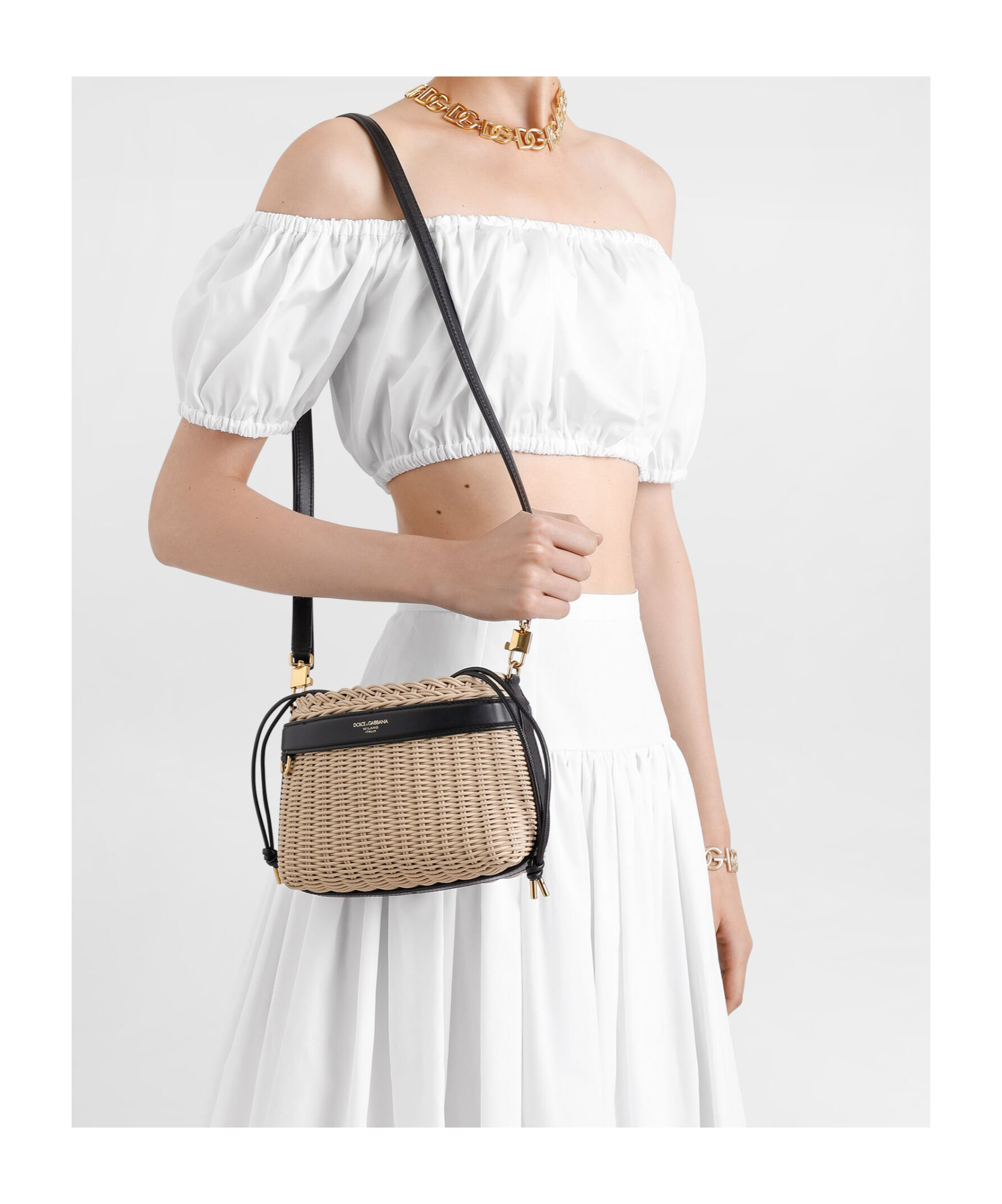Dolce & Gabbana Small Carla Handbag In Nude