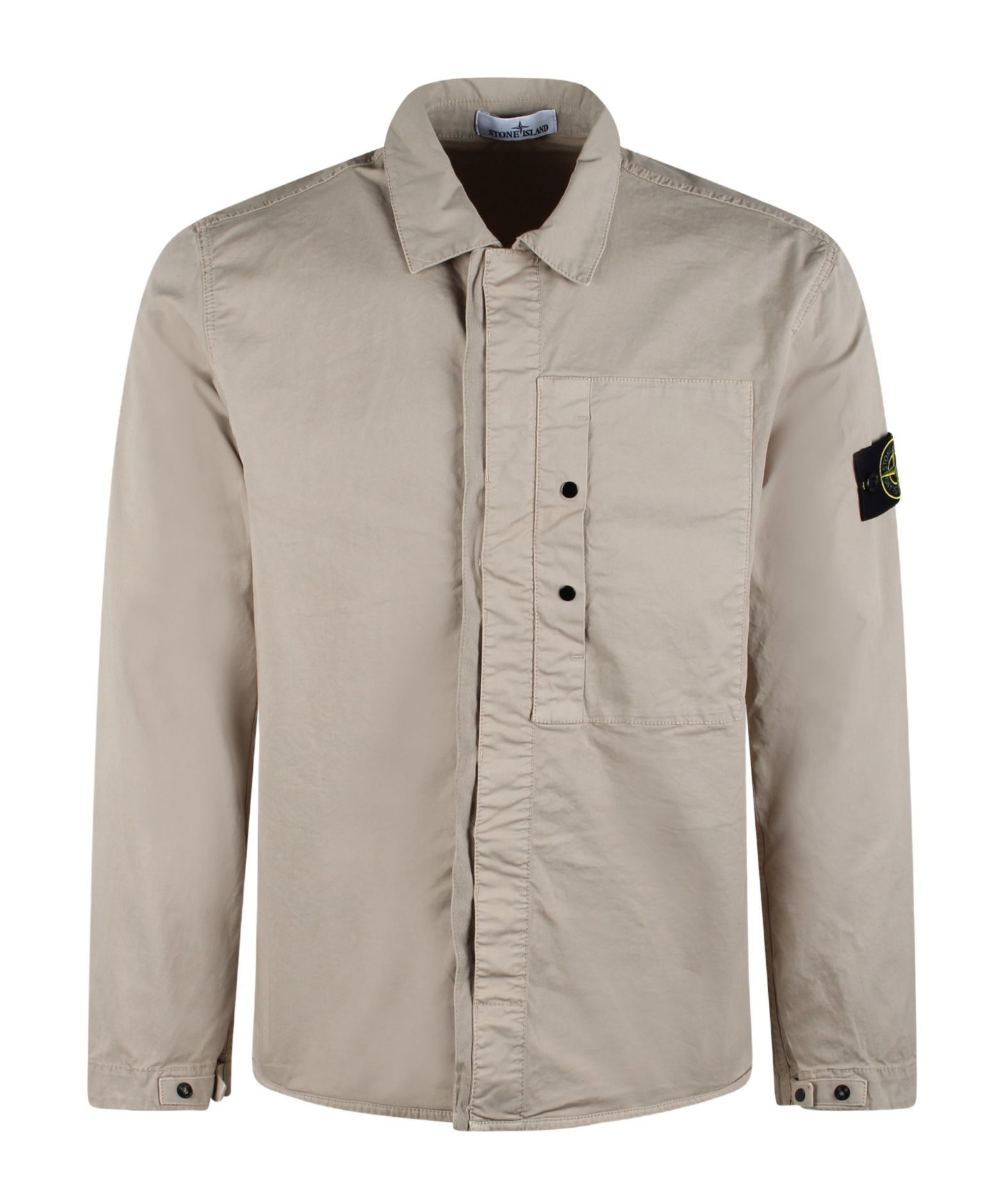 Stone Island Compass-badge Shirt In Nude