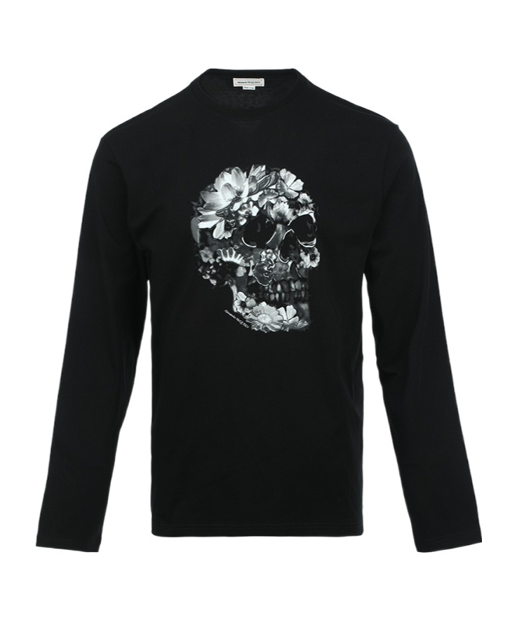 Alexander Mcqueen Long-sleeved T-shirt In Black