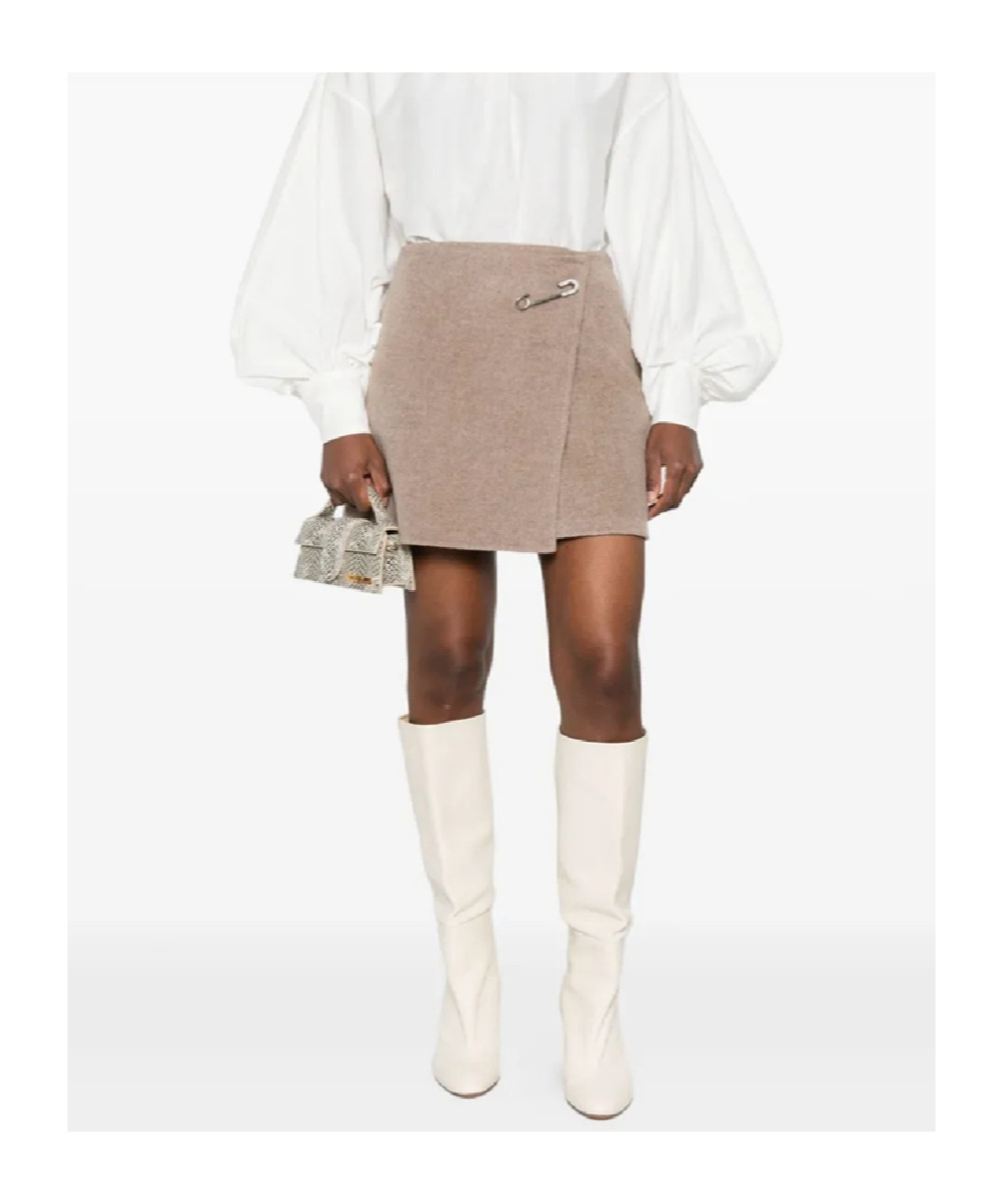 Ermanno Scervino Safety-pin Wrap Skirt In Brown