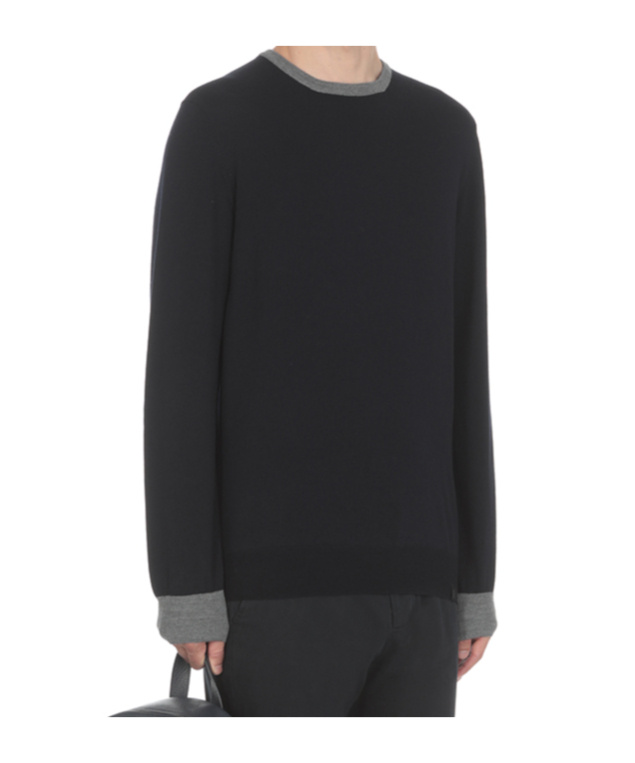 Fay Round Neck Sweater In Black