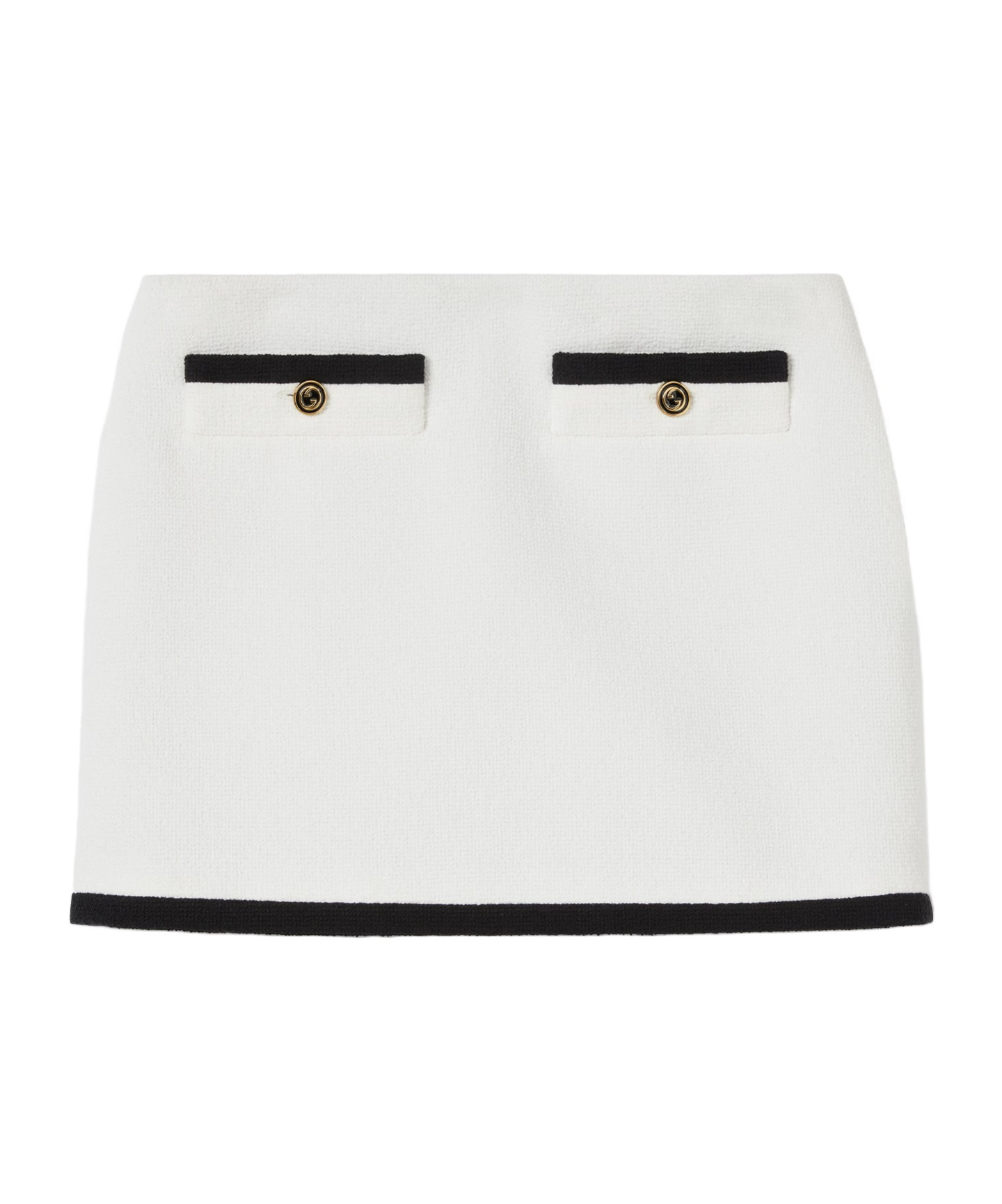 Gucci Tweed Mini Skirt Women In White