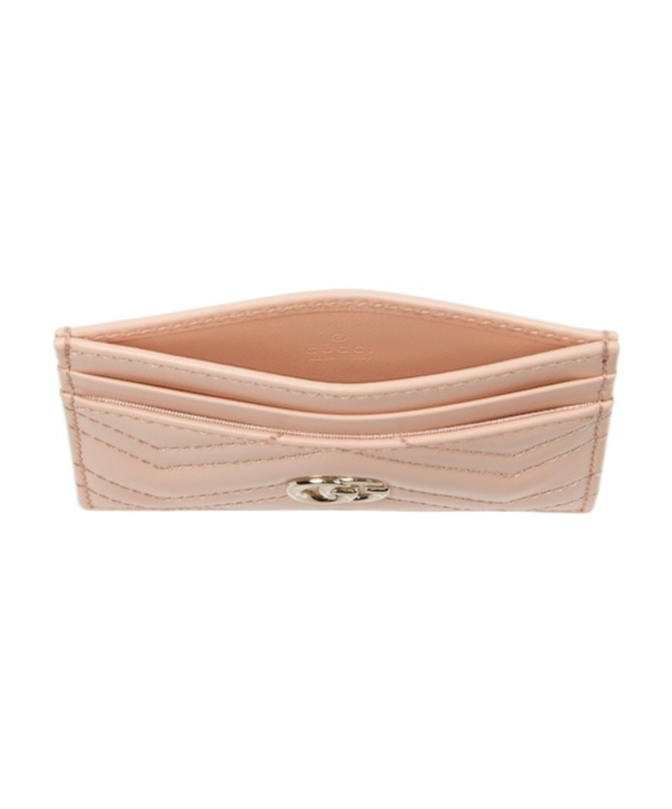 Gucci Gg Marmont Series Card Holders In Nude