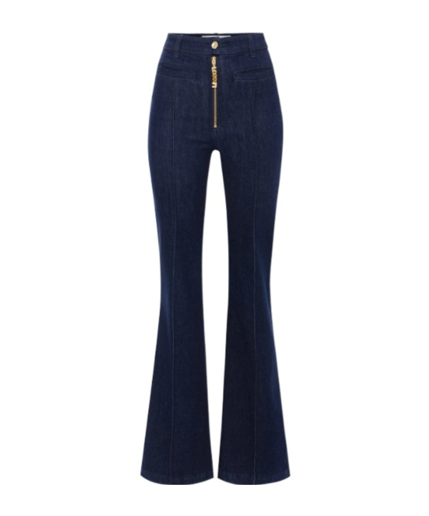Elisabetta Franchi High-waist Flared Jeans In Blue