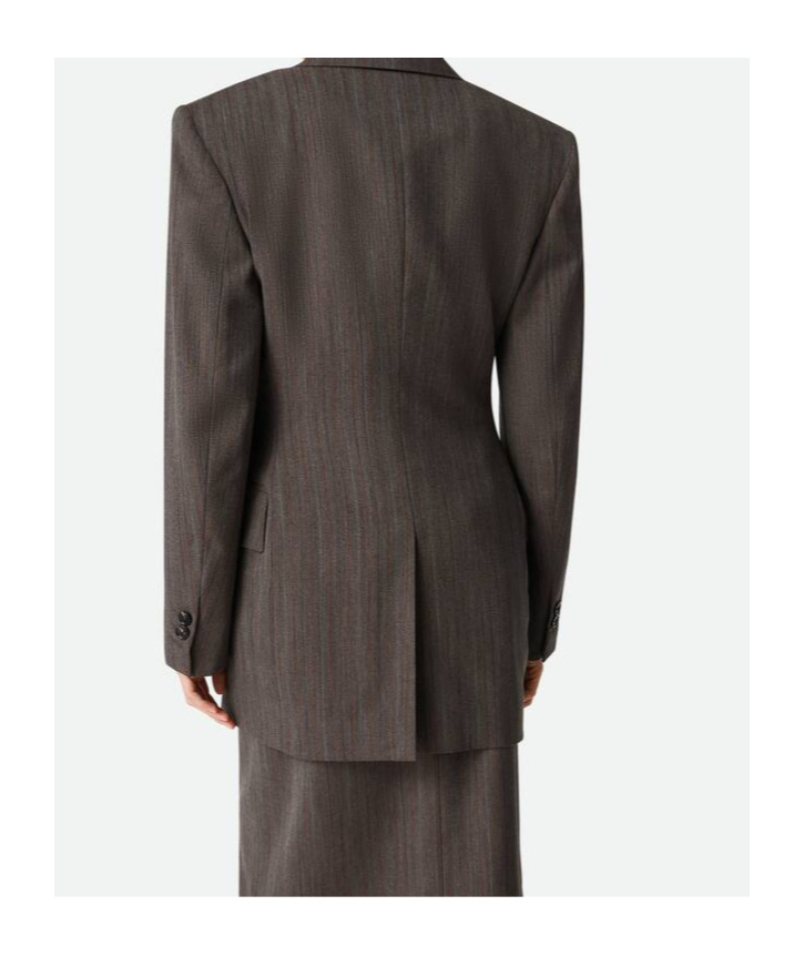 Bottega Veneta Pinstripe Jacket In Black