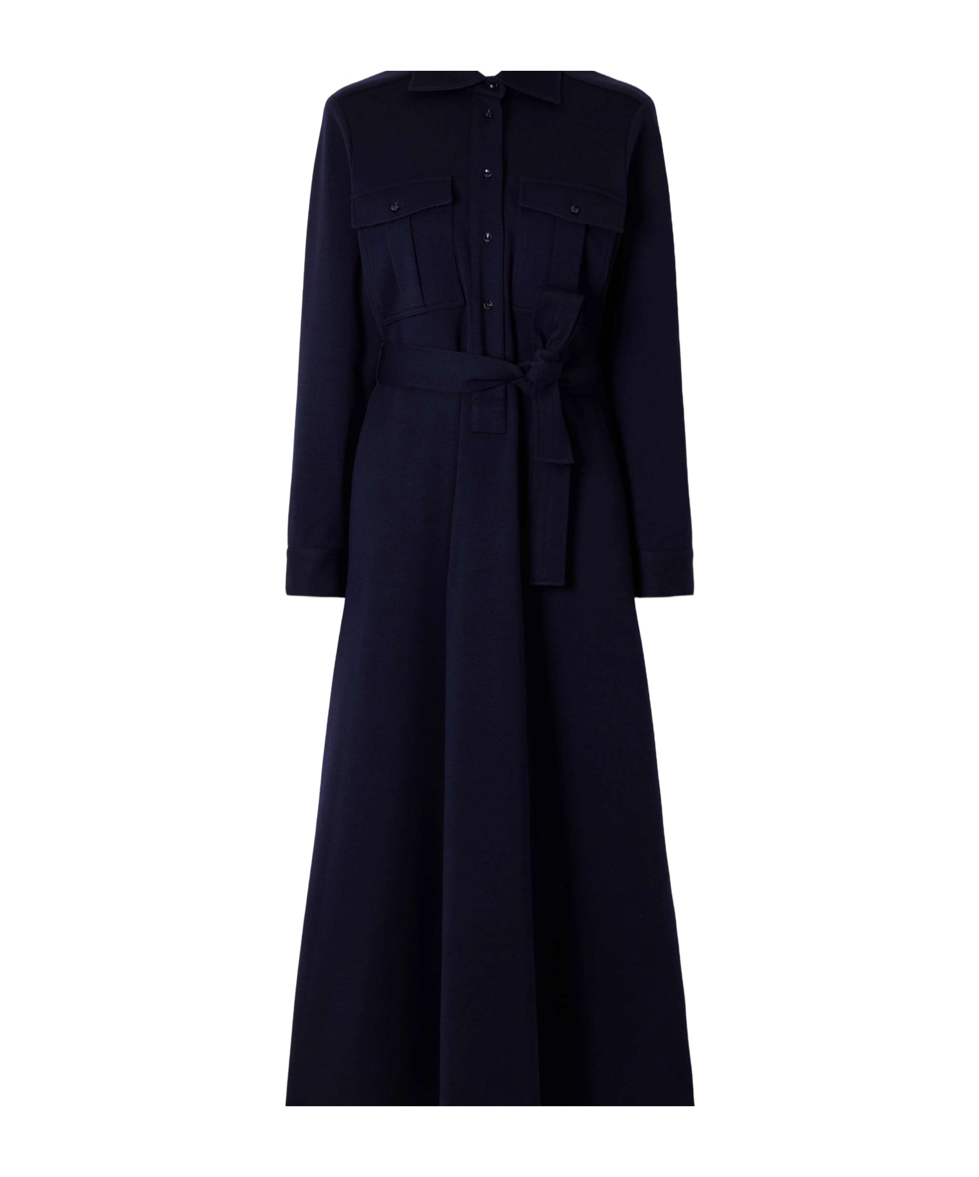 Giuliva Heritage Collection Dora Wool-jersey Midi Dress In Black
