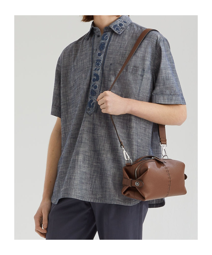 Fendi Cotton Shirt With Button-down Collar And Chest Pocket