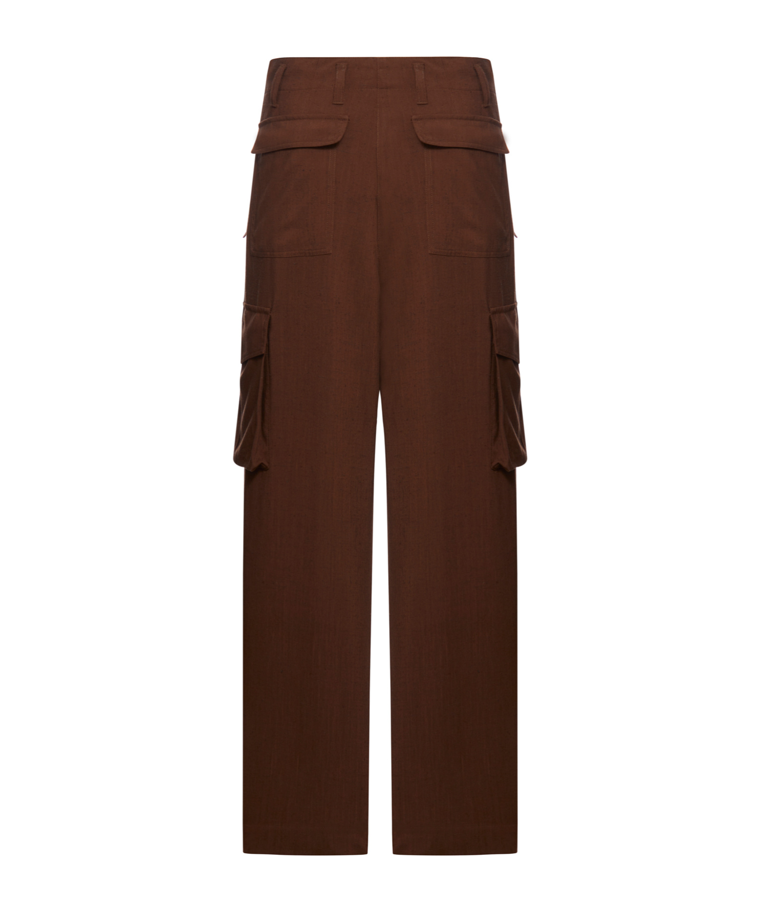 Dries Van Noten Silk Blend Cargo In Brown