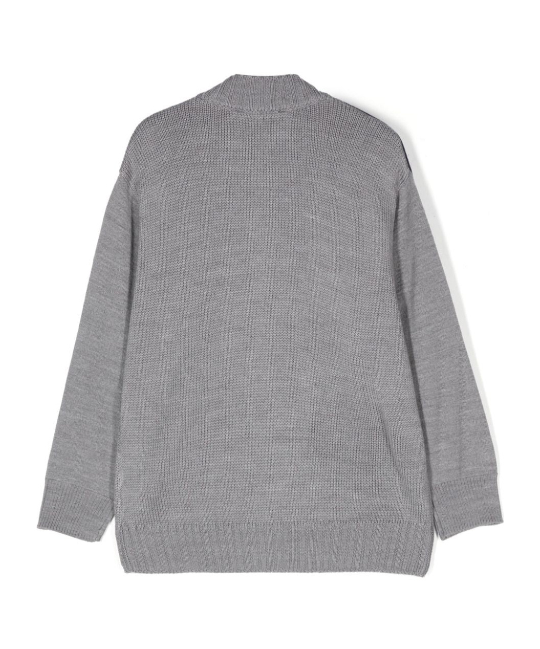 Emporio Armani Logo-intarsia Zip-up Sweater In Gray