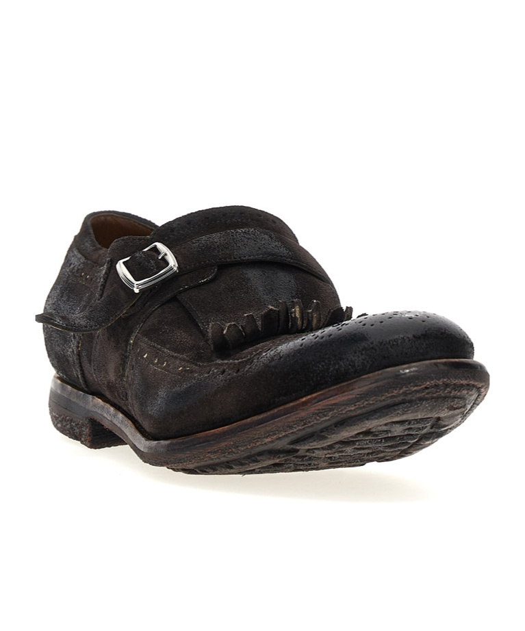 Church's Buckle Detailed Round Toe Loafers In Black
