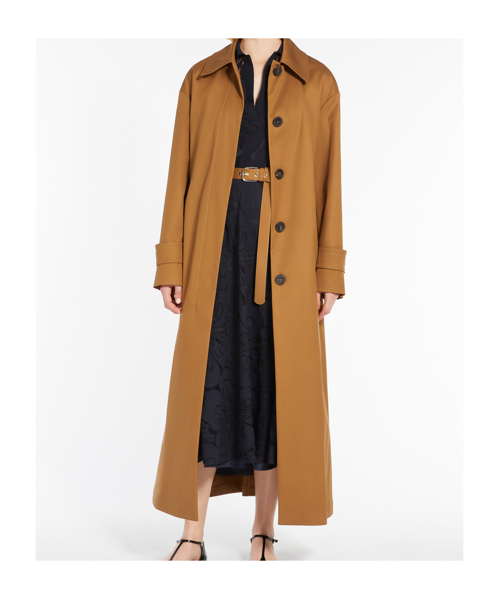 Max Mara Long-sleeved Windbreaker In Brown