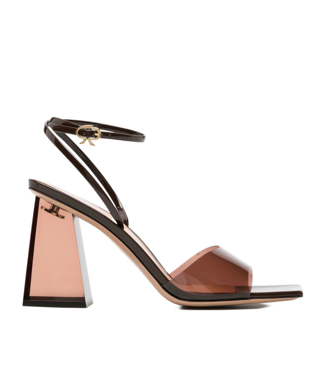 Gianvito Rossi Cosmic Leather-trimmed Tpu Sandals In Black