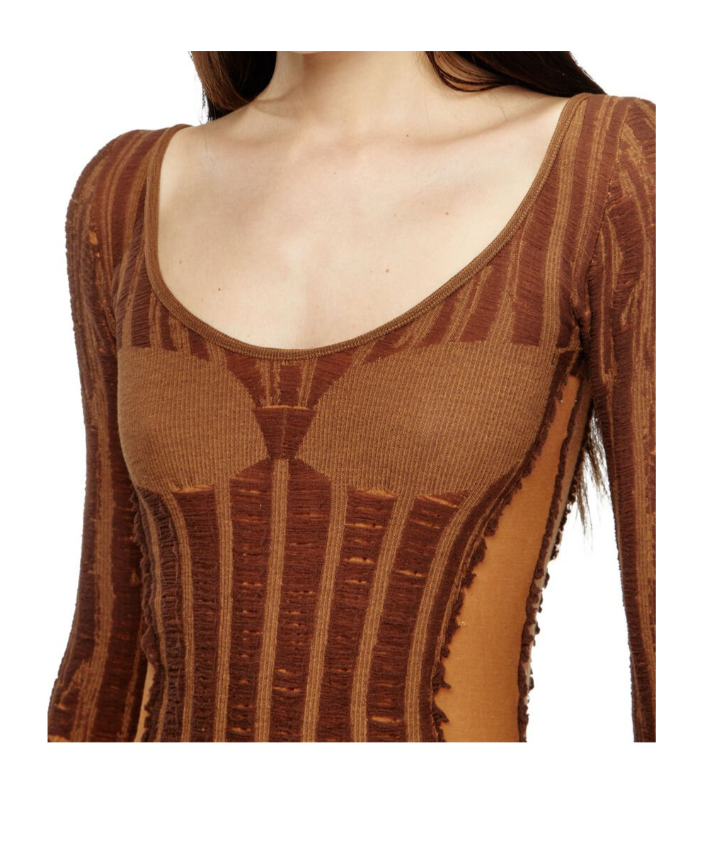 Diesel Seamless Top In Brown