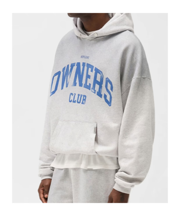 Represent Owners Club Hoodie In Gray