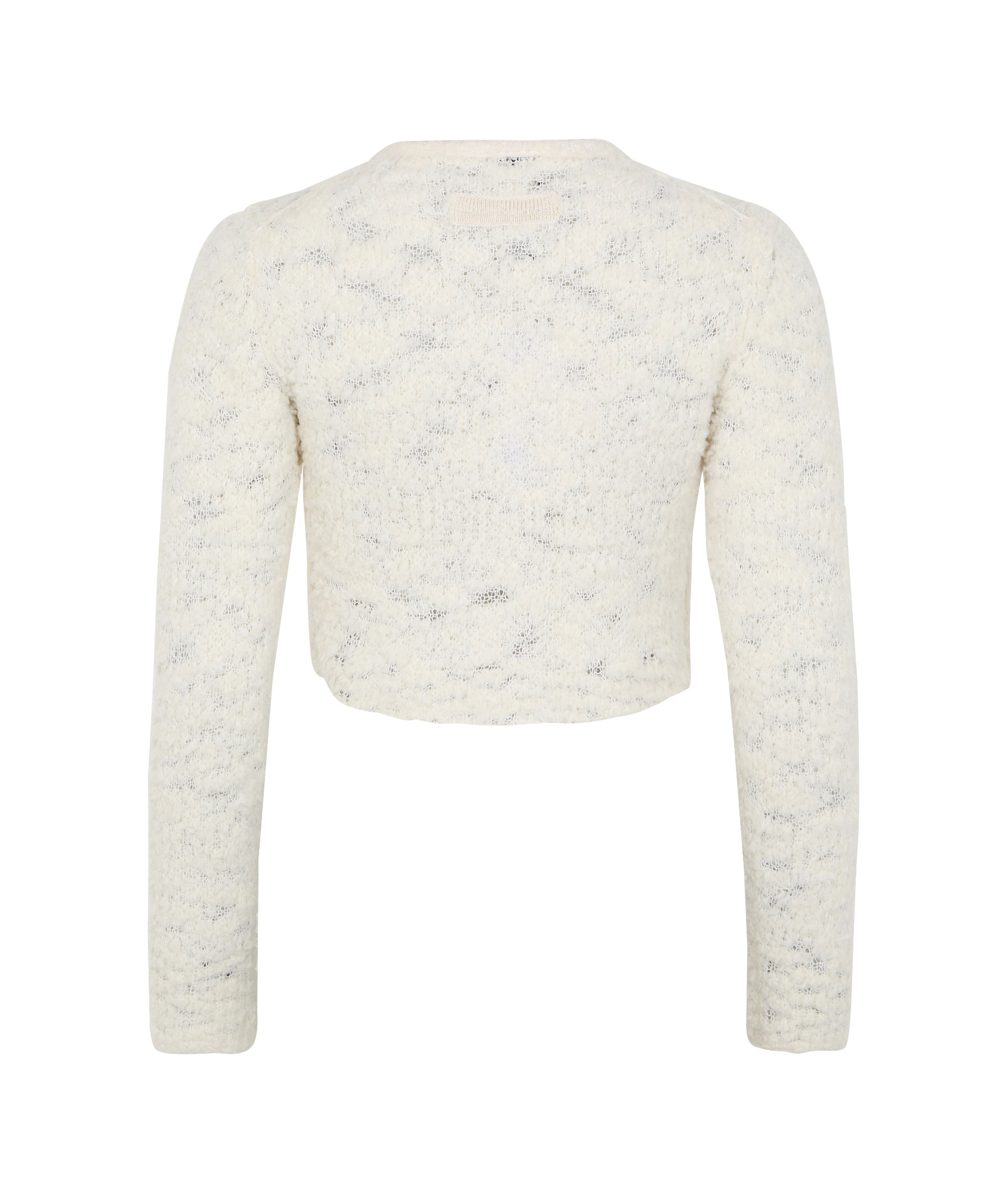 Acne Studios Cropped-cardigan Aus Einem Wollgemisch In White
