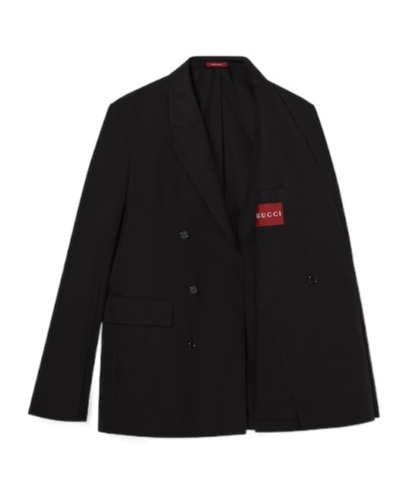 Gucci Double-breasted Jacket In Black