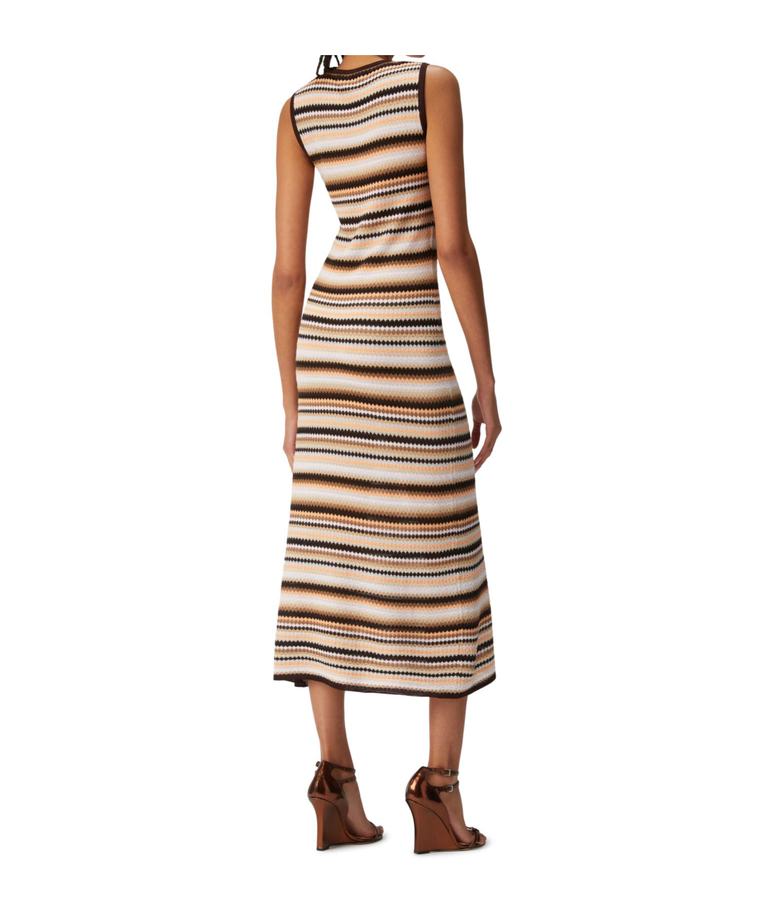 Shop Missoni Sleeveless Dress In Nude