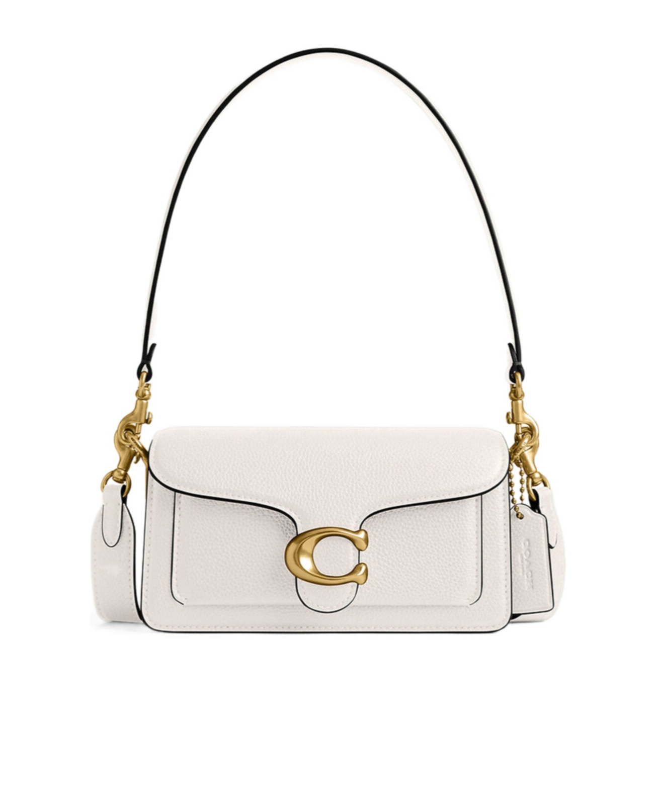 Coach Tabby Pebbled-leather Tote Bag In White