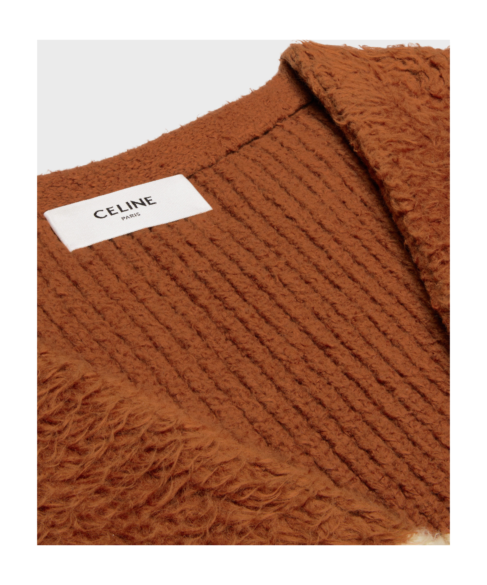 Celine Striped Brushed Cardigan In Red