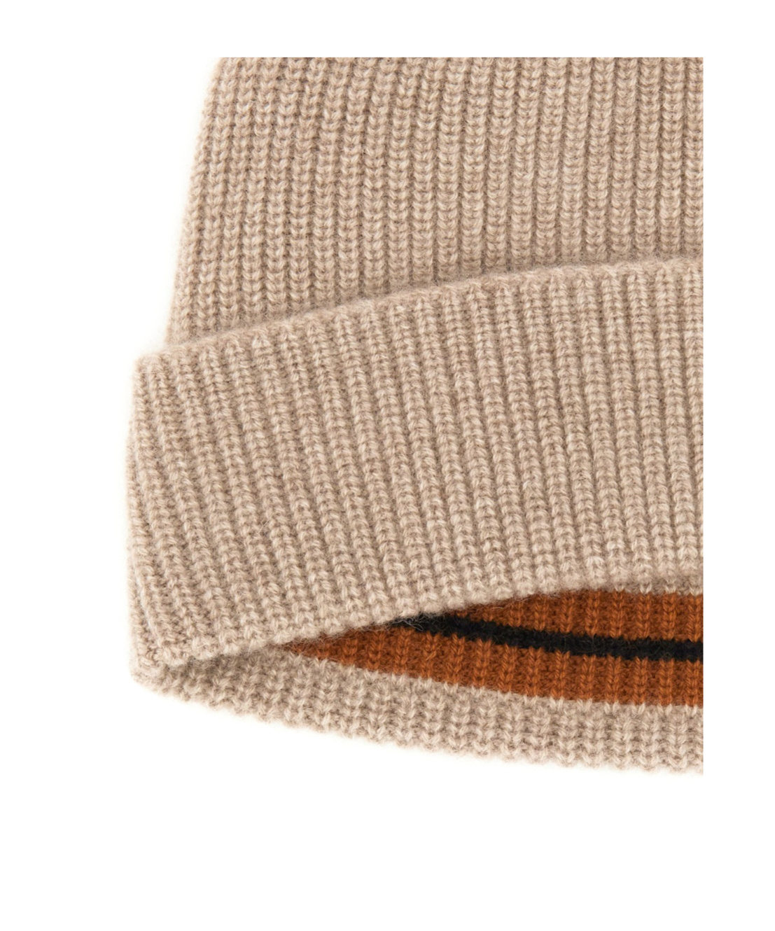 Zegna Cappuccino Cashmere Beanie Hat In Nude