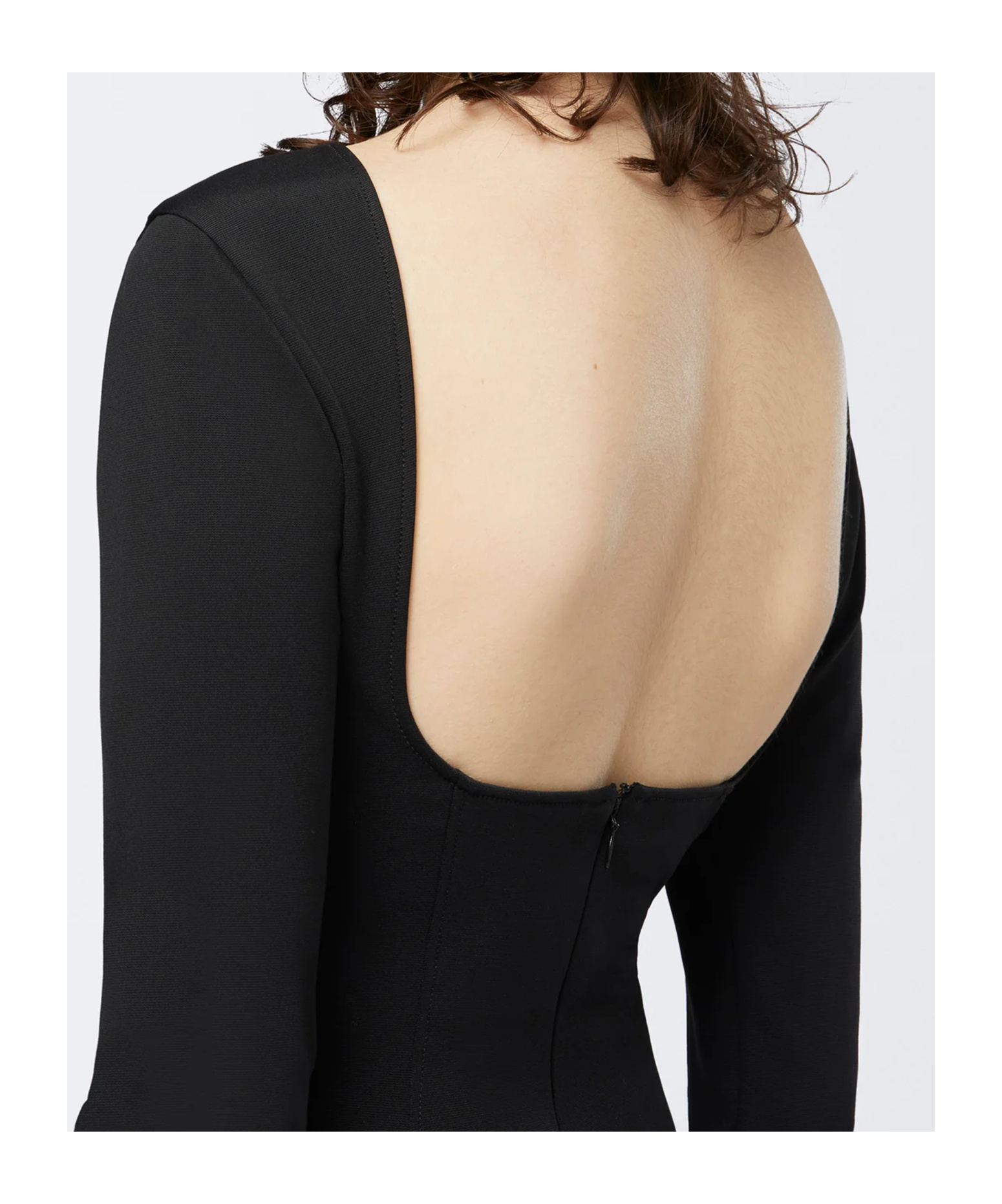 The Andamane Long-sleeved Dress In Black