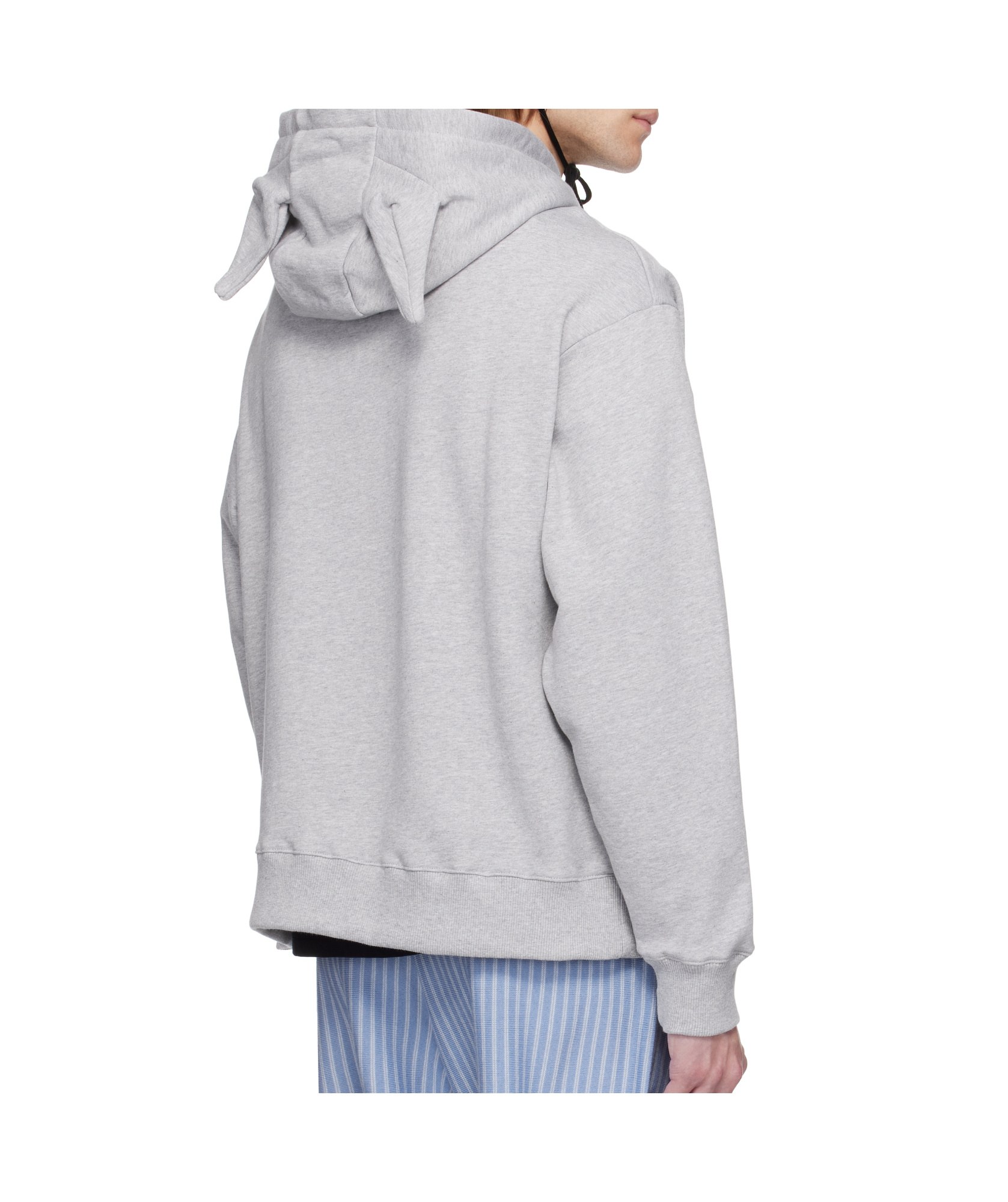Charles Jeffrrey Loverboy Patch Ears Hoodie In Grey