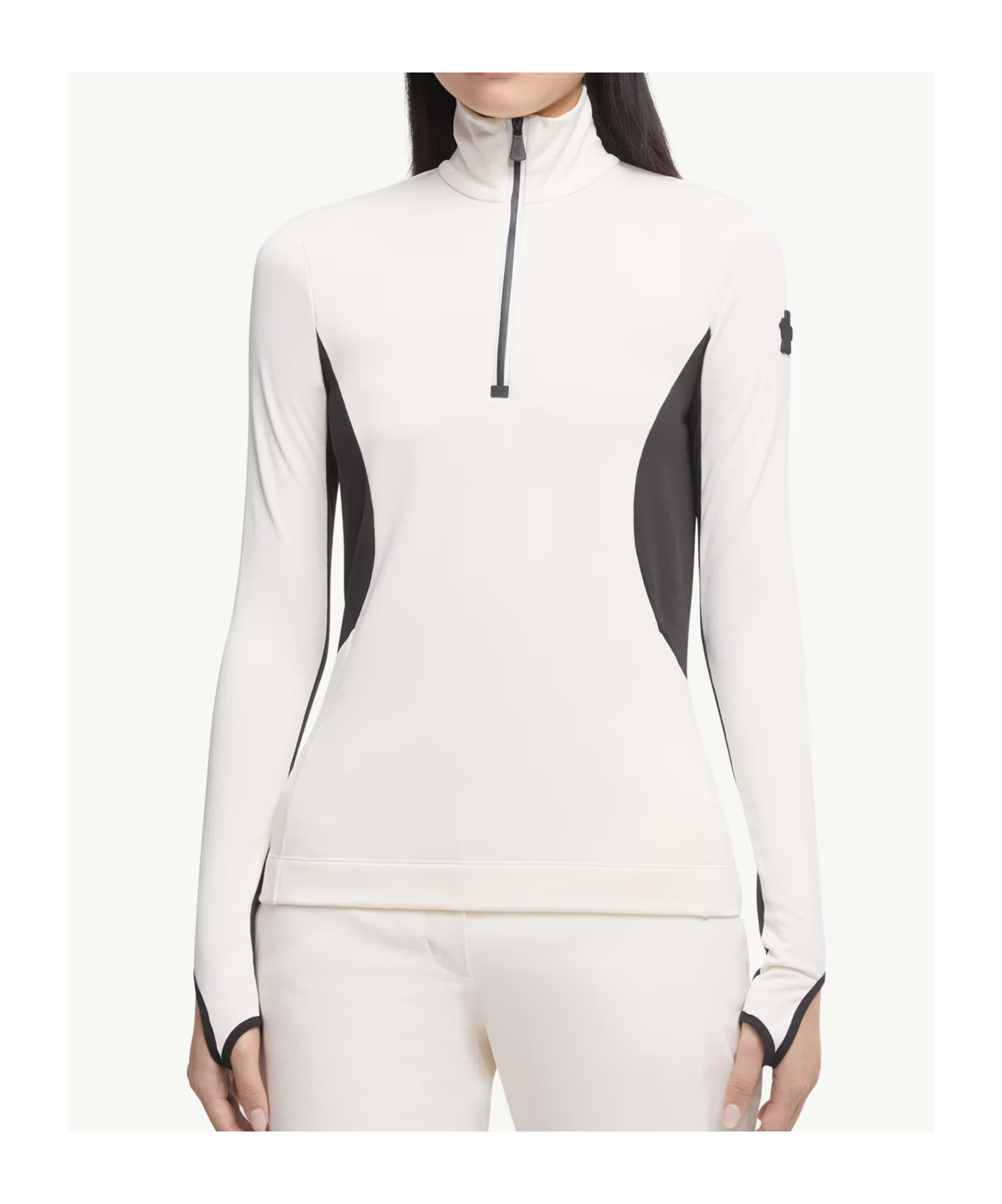 Moncler Color-block Stretch-jersey Base Layer In White