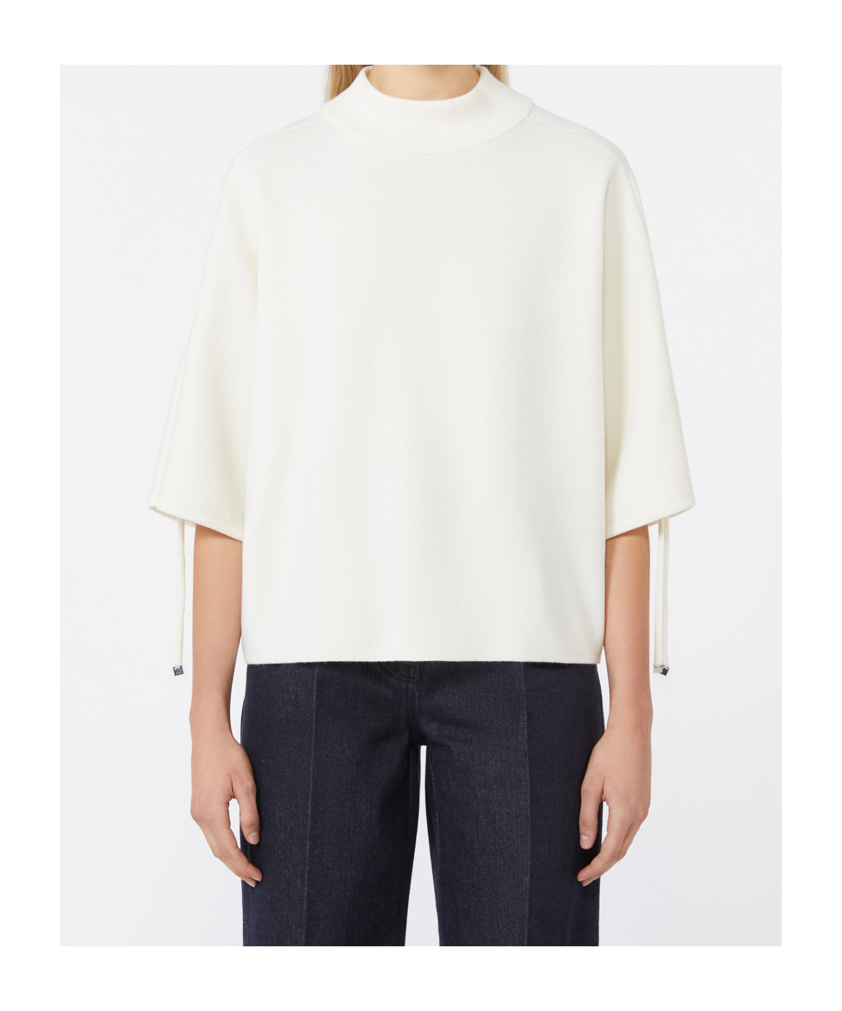 Max Mara Soft Wool Jumper In White