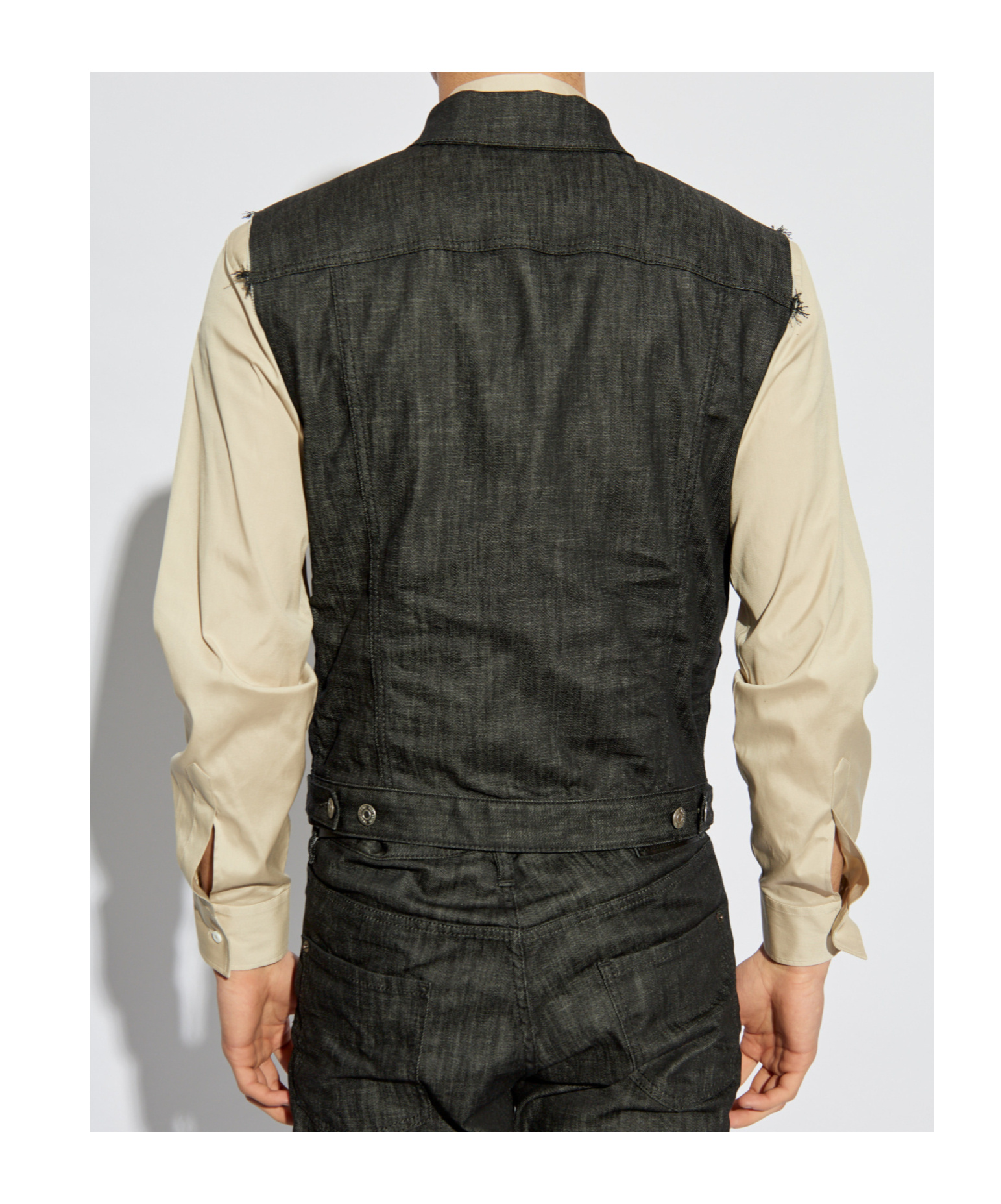 Shop Dsquared2 Denim Gilet In Black