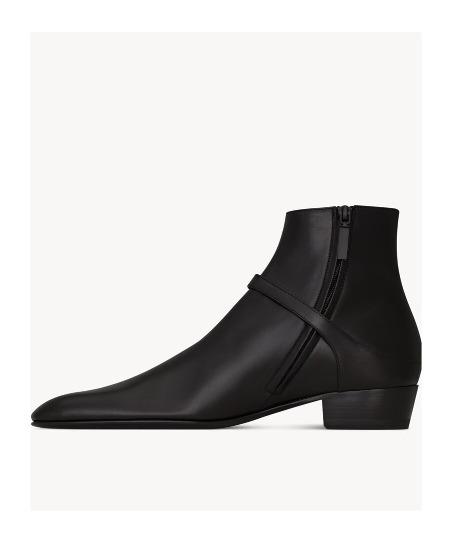 Saint Laurent Augustin Boots In Smooth Leather In Black