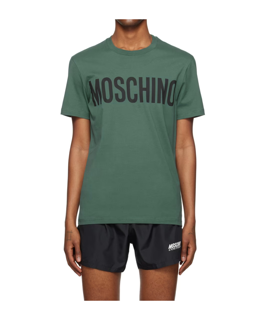 Moschino Logo-print Cotton T-shirt In Green