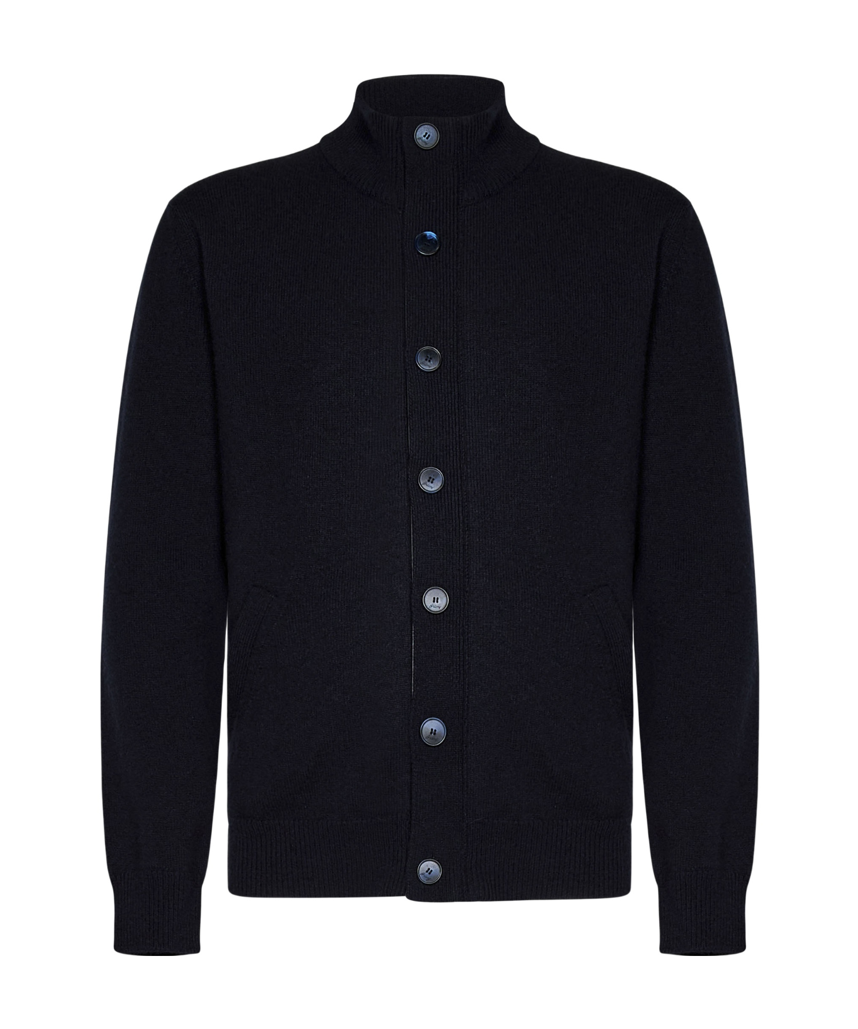 BRIONI BRIONI HIGH-NECK KNITTED CARDIGAN
