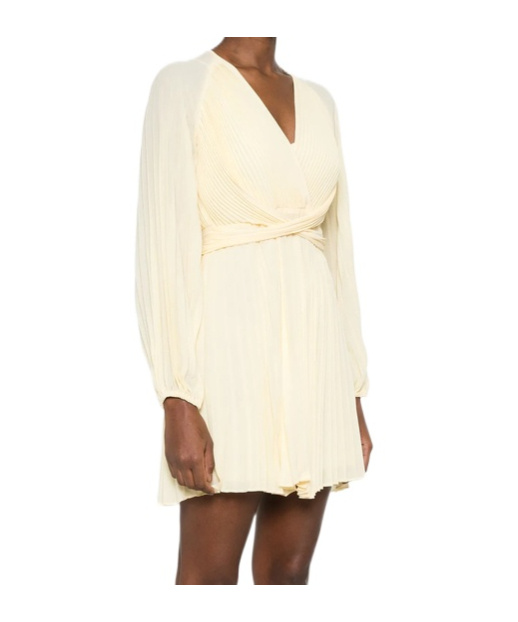 Shop Twinset Plissé Mini Dress In Nude