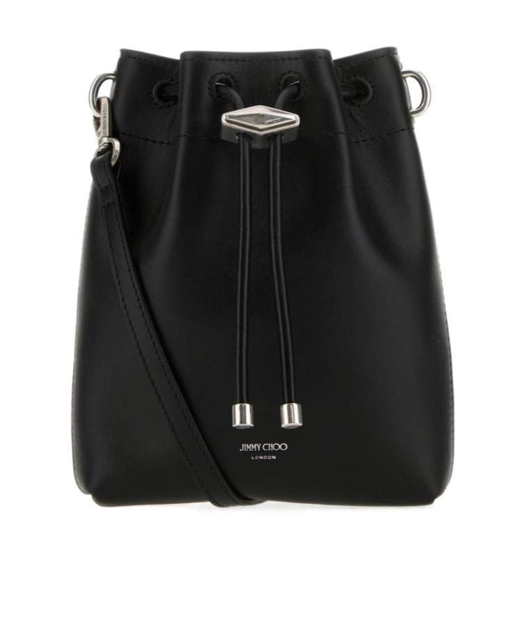 Jimmy Choo Logo Shoulder Bag In Black