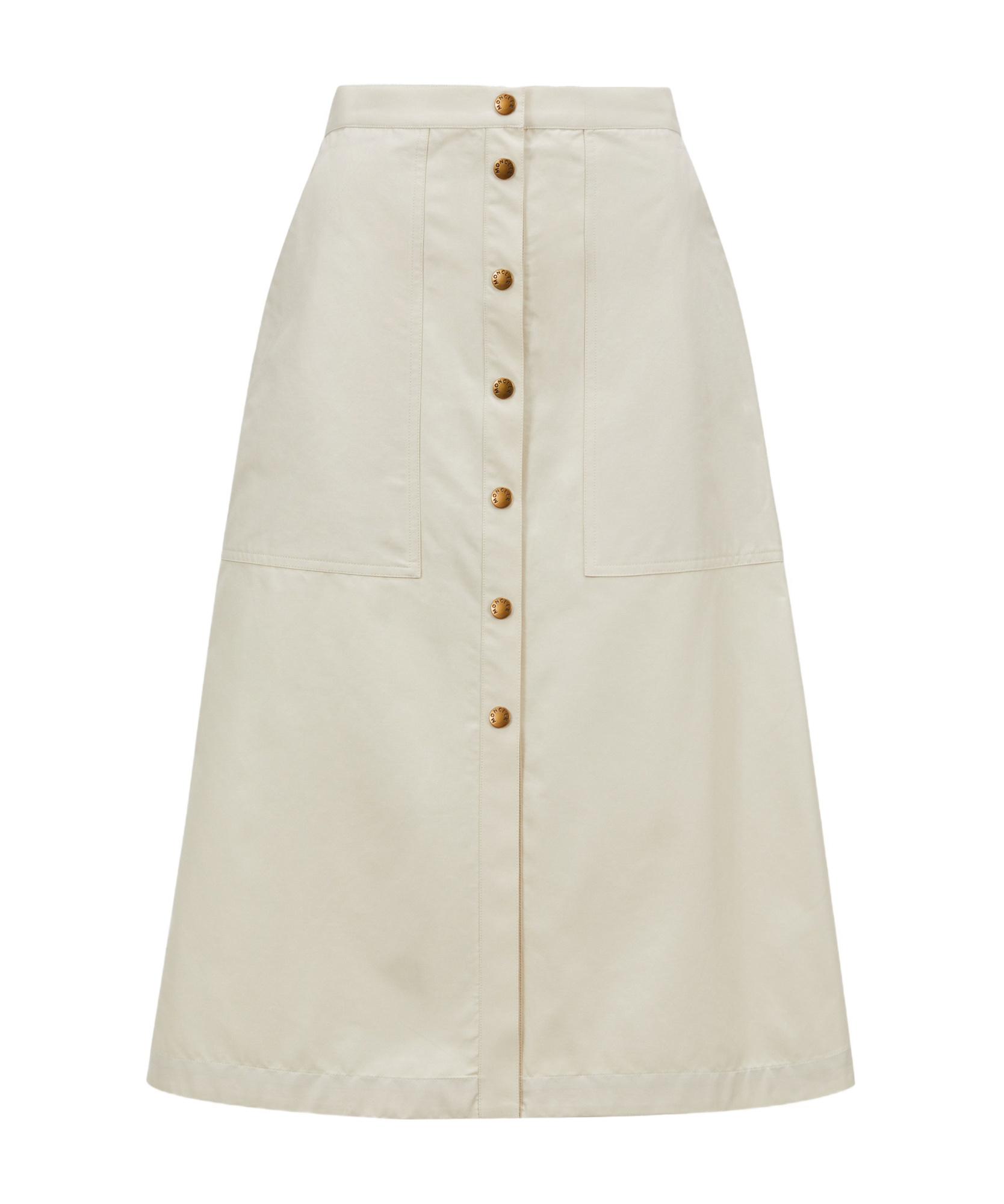 Moncler Curved Hem Skirt In White
