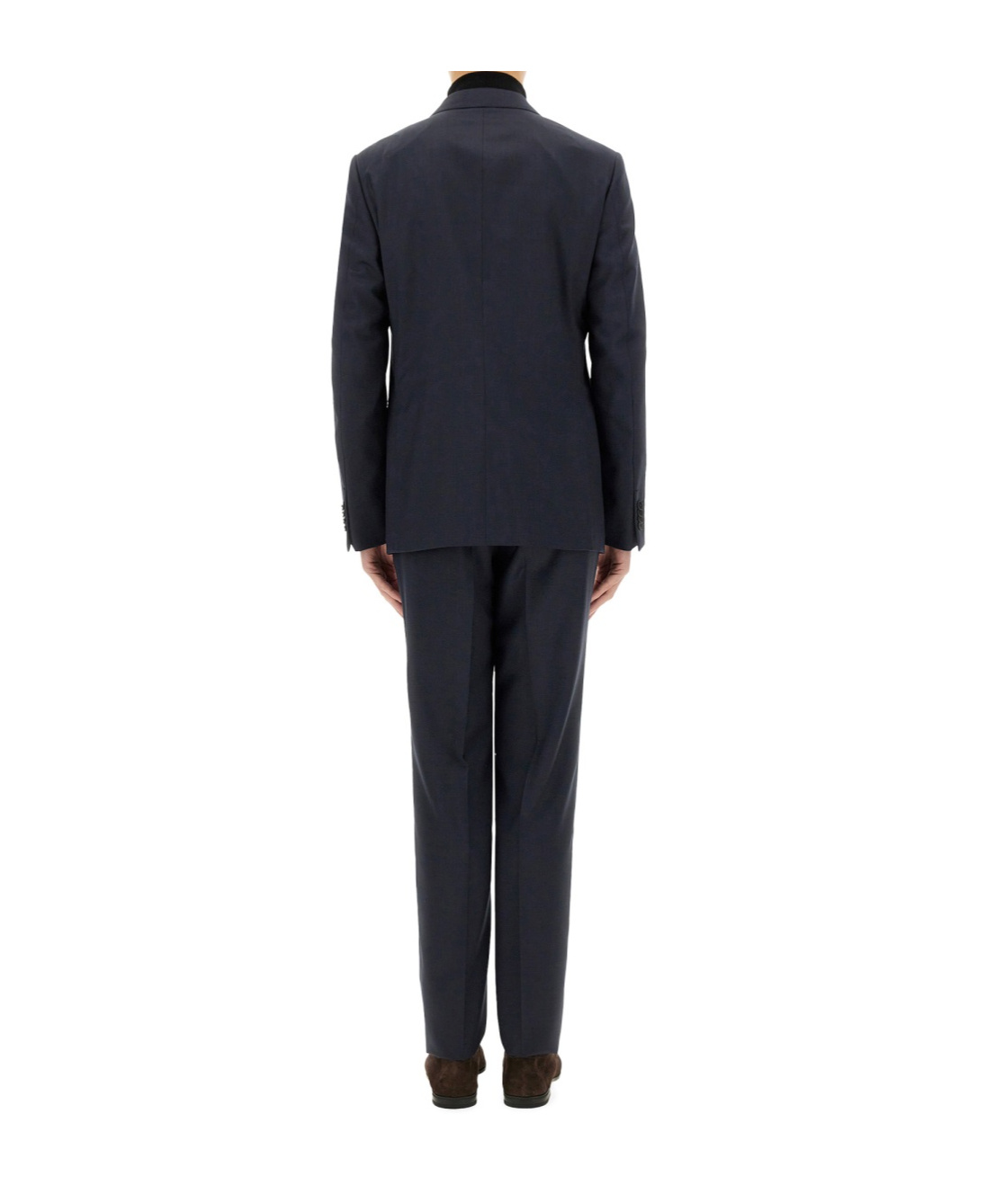 Shop Zegna Long-sleeved Suit In Black