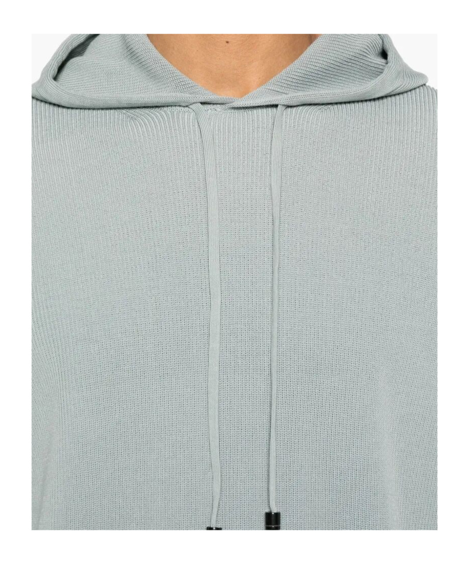 Drumohr Hoodie With Ribbed Texture And Drawstring Hood