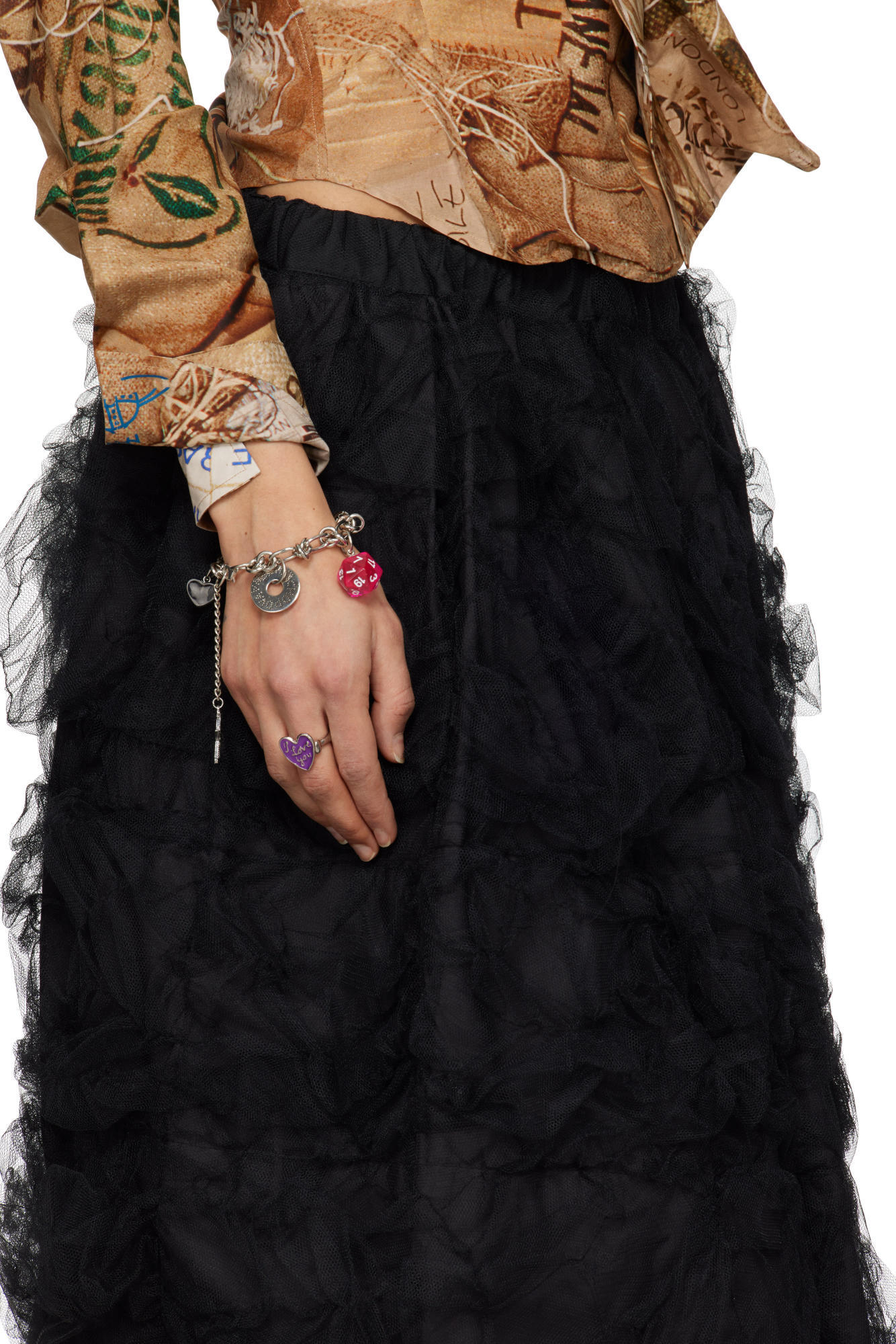 Chopova Lowena Silver Lovers Ring In Purple