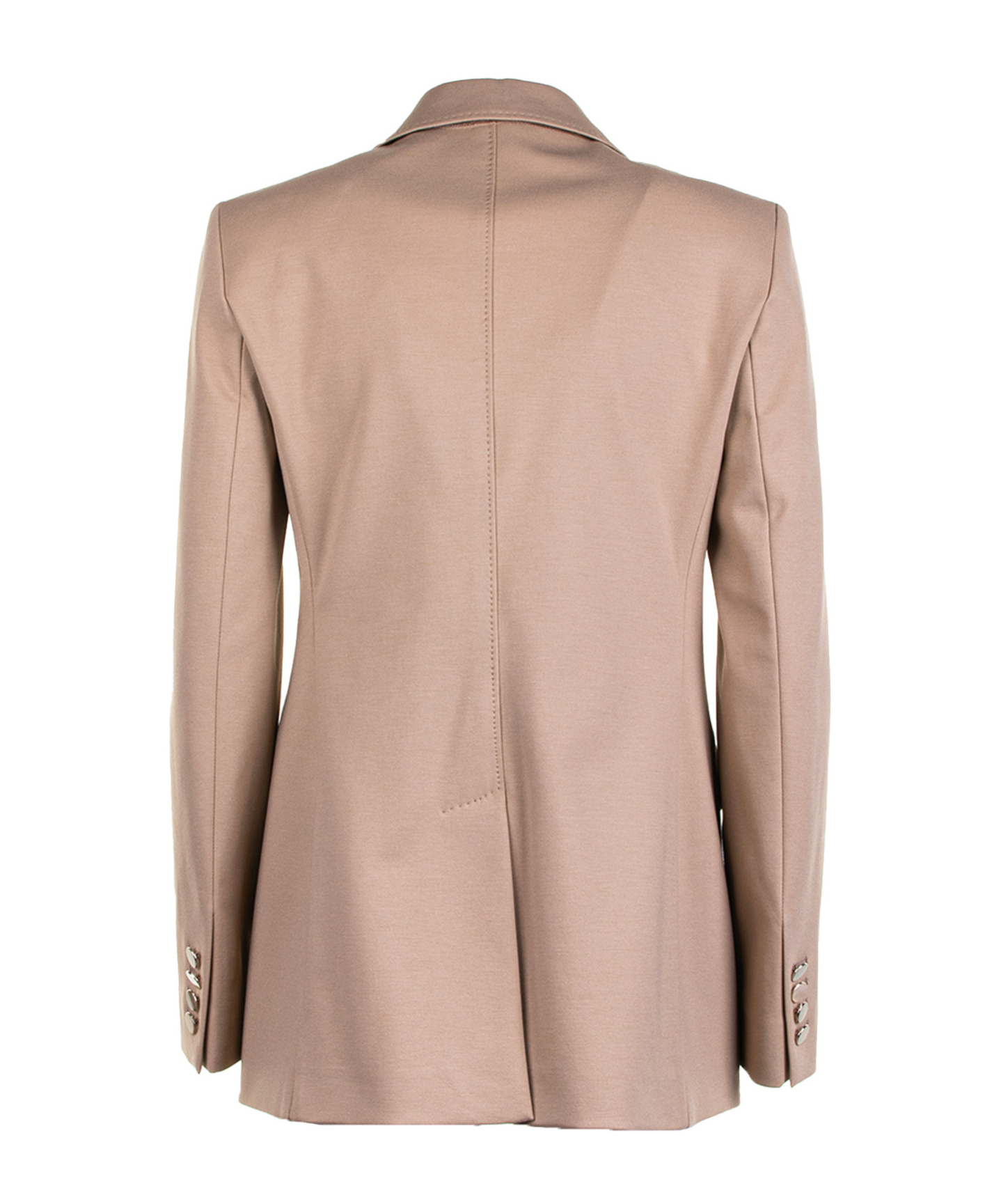 Max Mara Studio Double-breasted Jersey Blazer In Brown