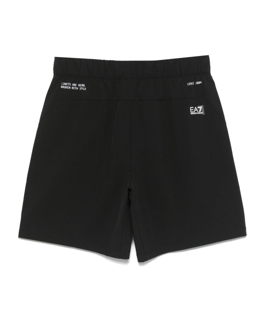 Shop Ea7 Logo-print Shorts In Black