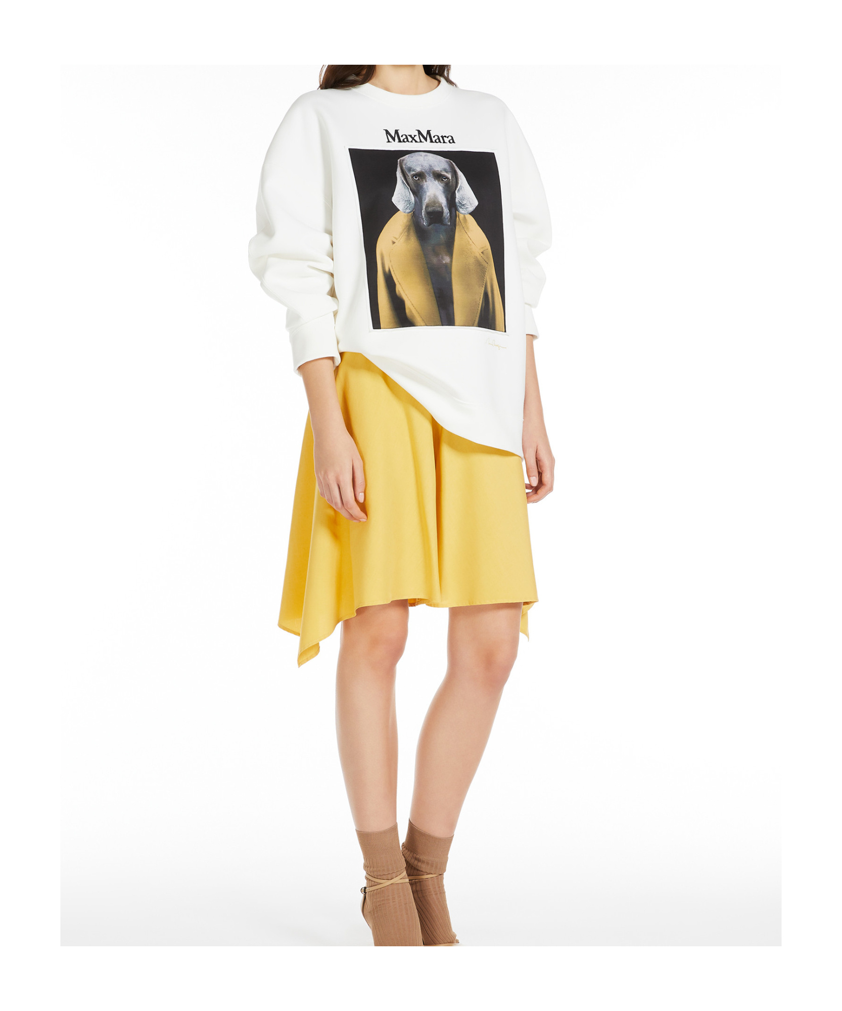 MAX MARA MAX MARA LOGO EMBROIDERED CREWNECK SWEATSHIRT