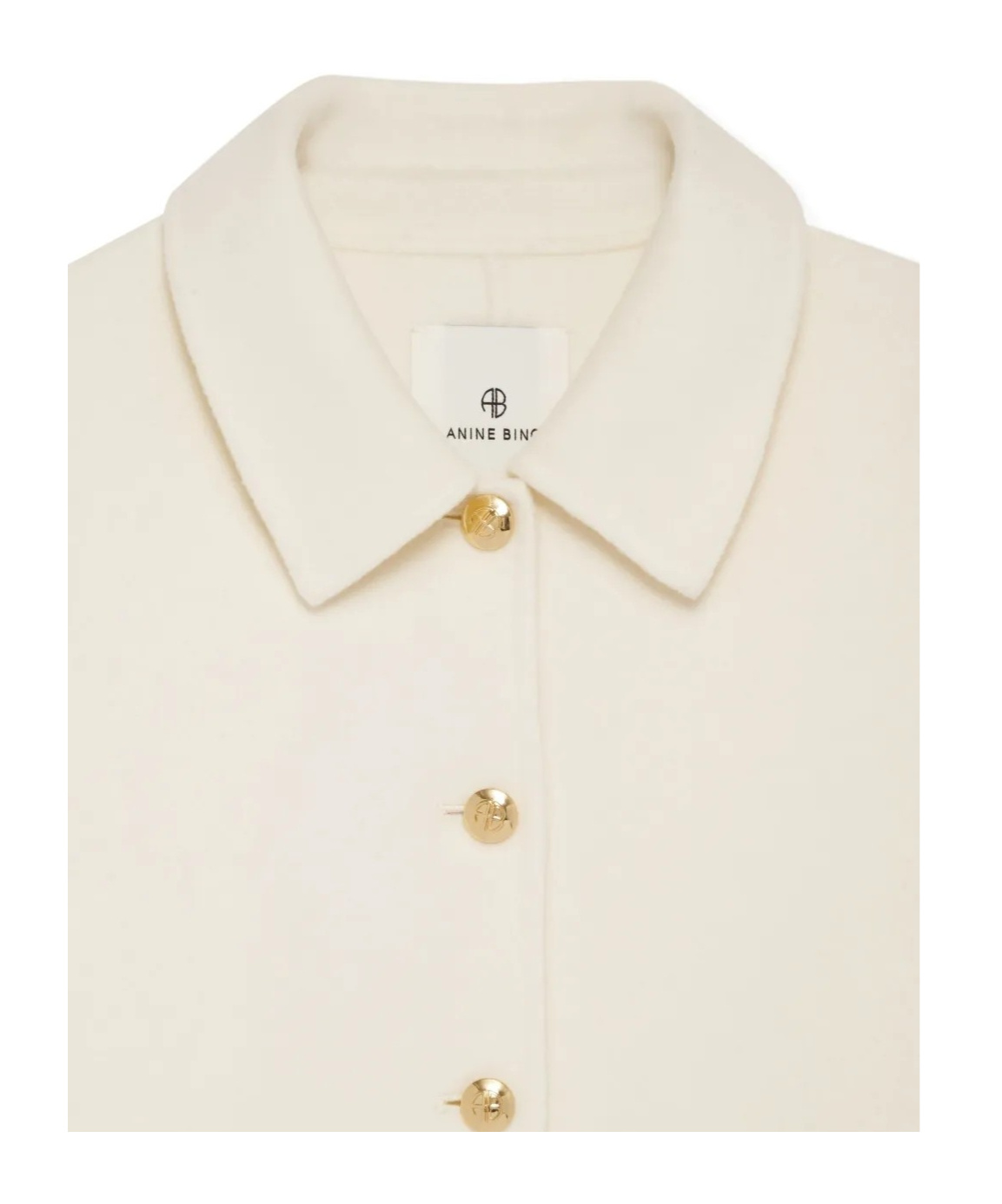 Anine Bing Long Sleeve Jacket In White
