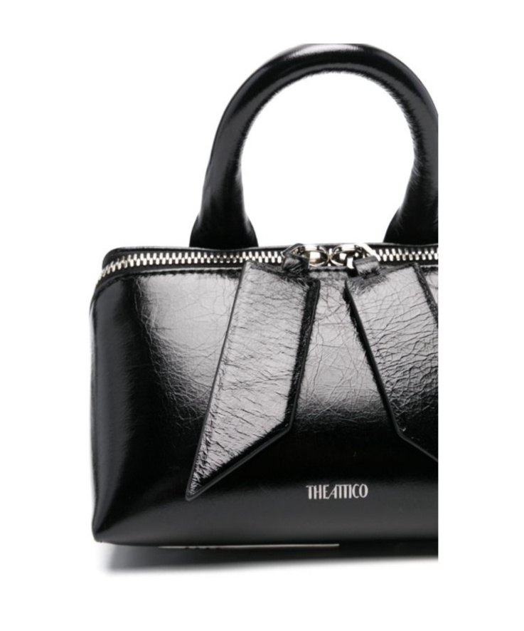 Attico Double Handle Shoulder Bag In Black