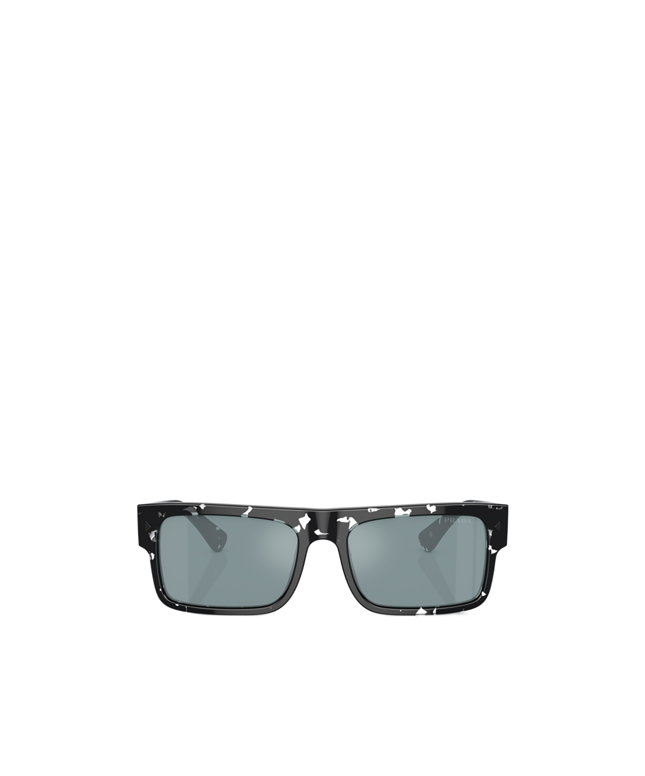 Prada Eckige Sonnenbrille In Schildpattoptik In Gray