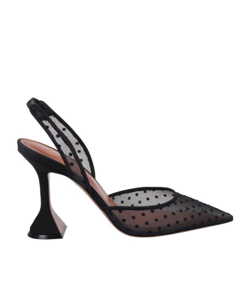 Amina Muaddi Slingback High-heeled Sandals In Black