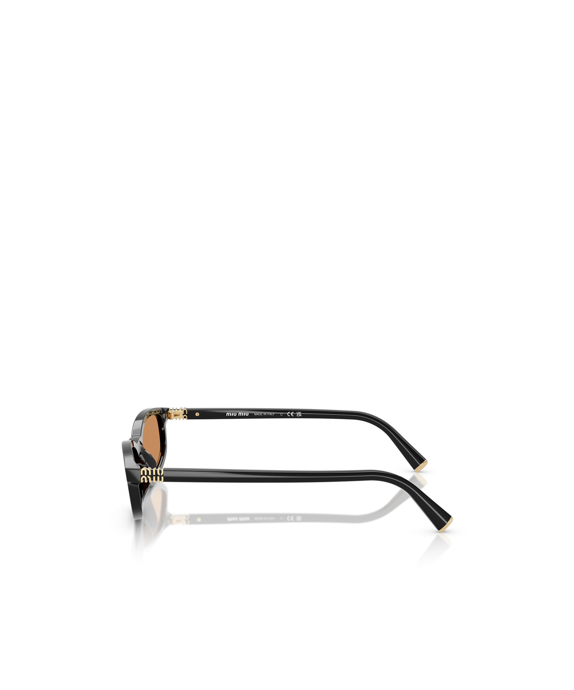Miu Miu Oval-frame Sunglasses In Nude