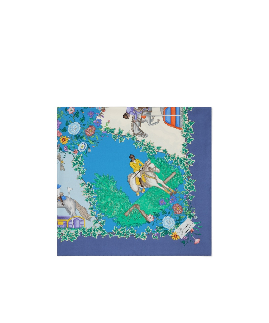 GUCCI FULL BODY FLORAL PRINTED SILK SCARF