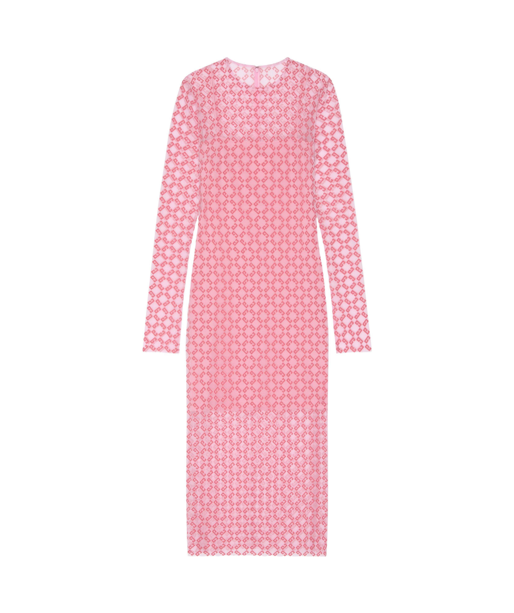 Givenchy Dress In Monogram 72 Tulle In Skin Rose